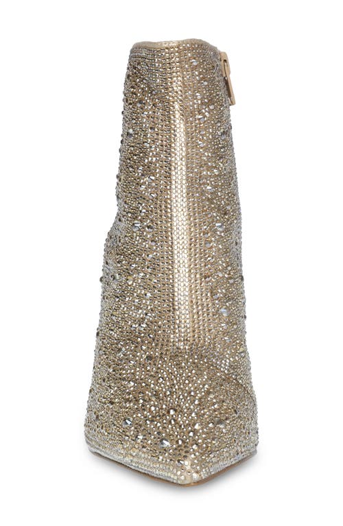 Shop Betsey Johnson Cady Crystal Pavé Bootie In Light Gold