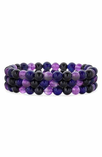 Set of 3 Beaded Stretch Bracelet