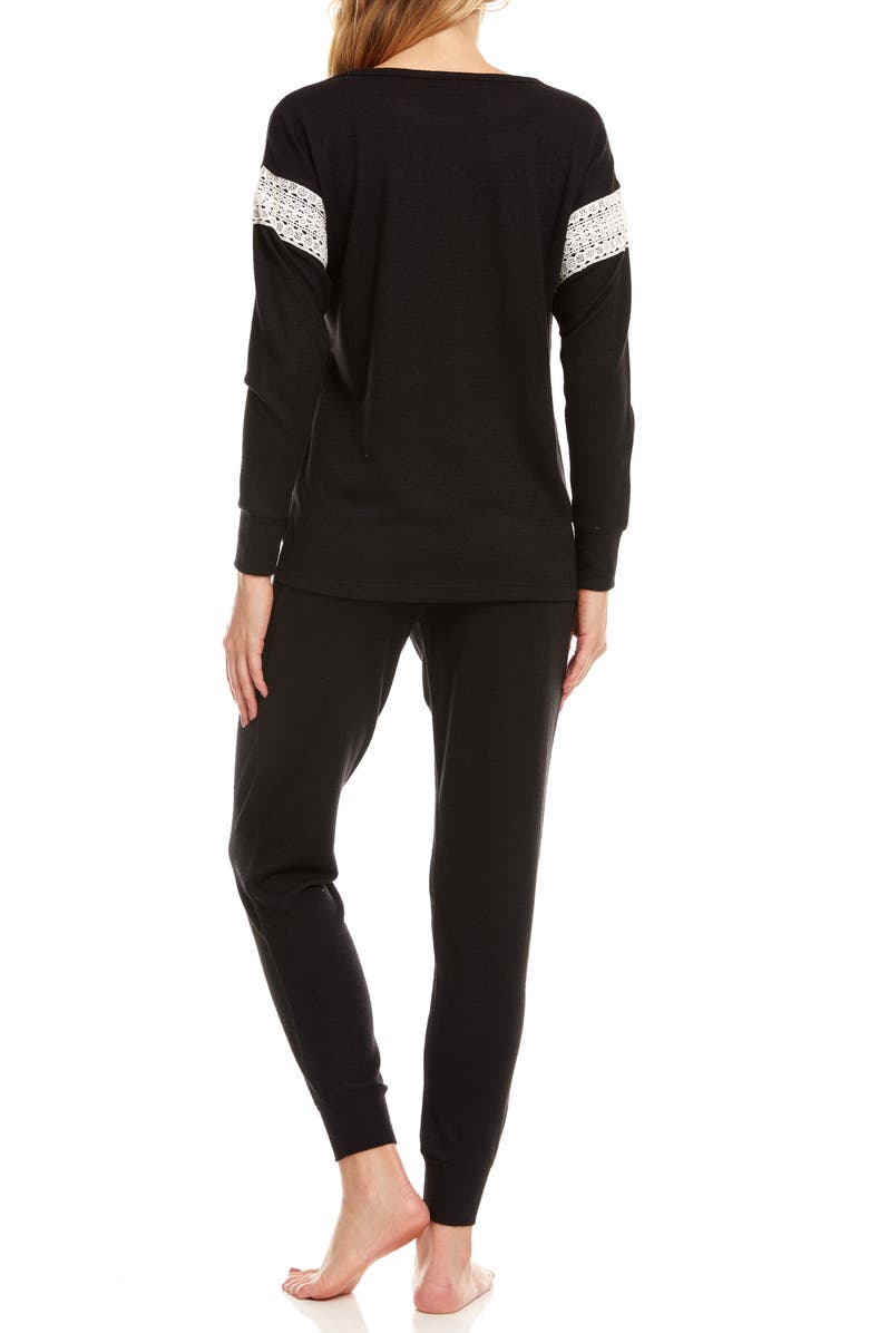 Flora Nikrooz Alexandra Brushed Knit Pajamas, Alternate, color, 