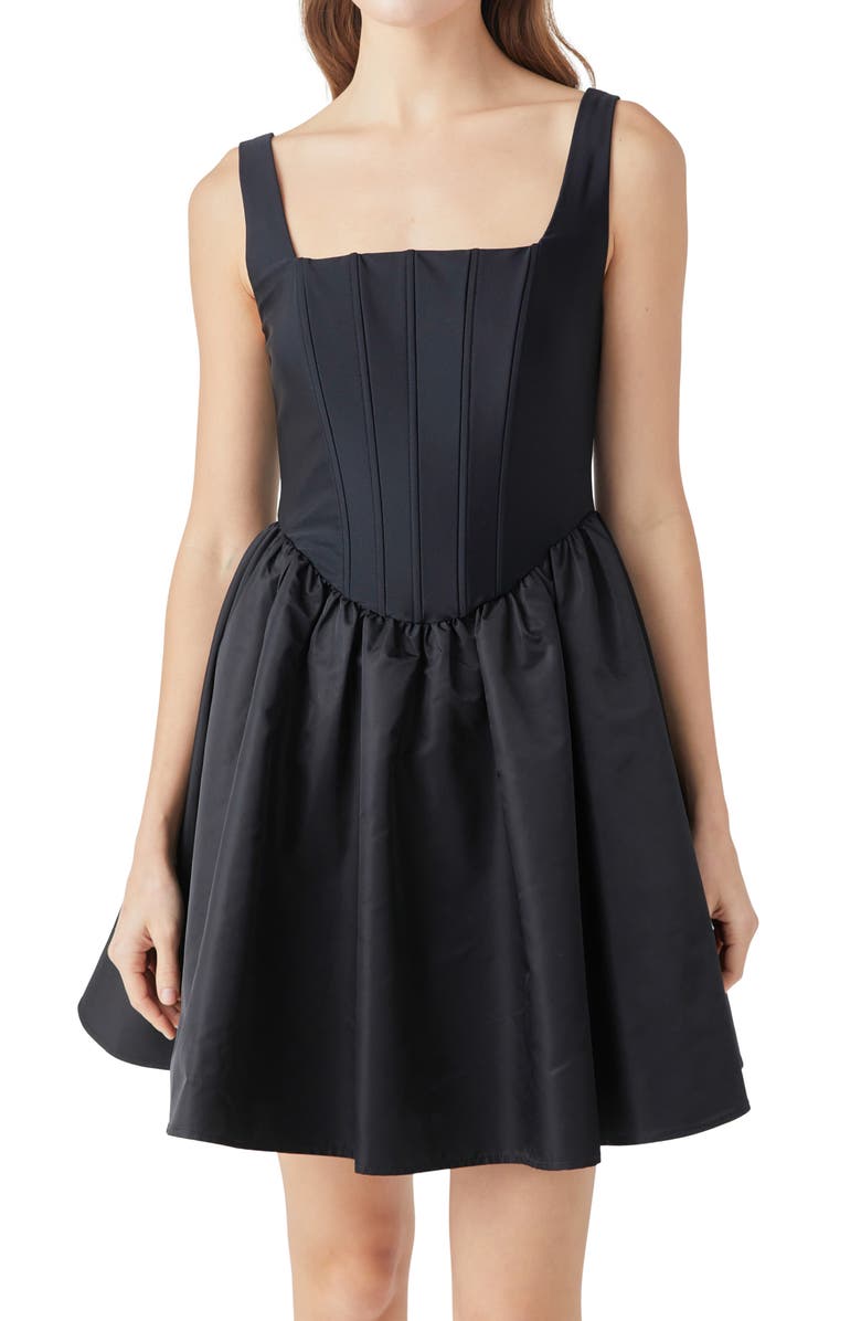 Endless Rose Corset Fit & Flare Minidress, Alternate, color, 