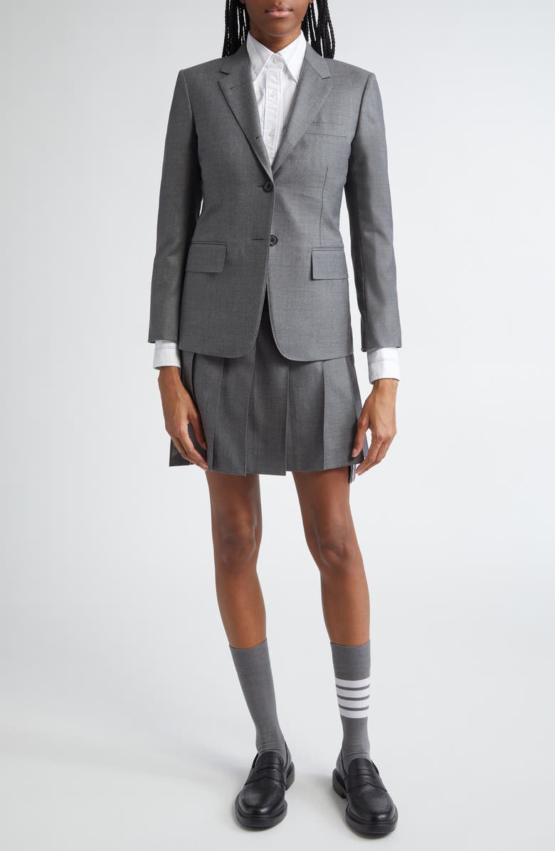 Thom Browne Fit 1 Wool Twill Blazer, Alternate, color, Medium Grey