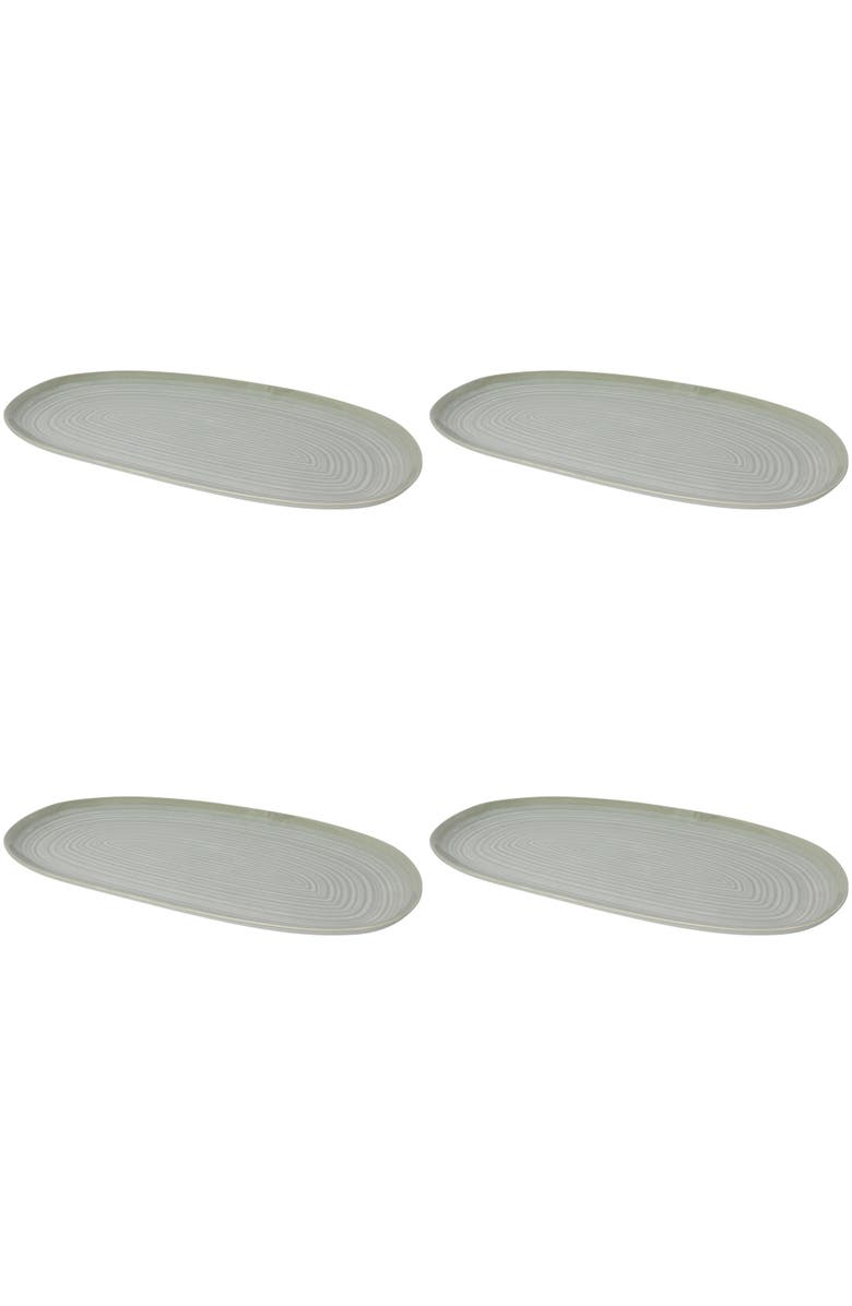 Danica Brands Set of 4 Oval Platter 15 Inch, Main, color, Sage