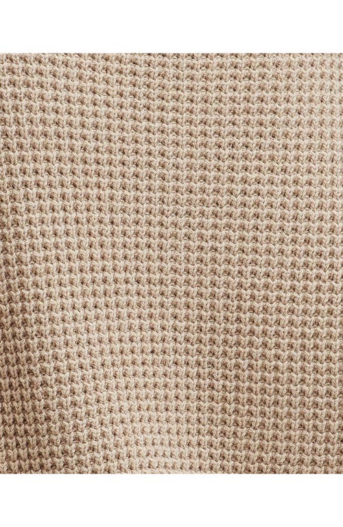 Barbour Woodside Long Sleeve Waffle Knit Cotton & Wool Polo Sweater In Brown