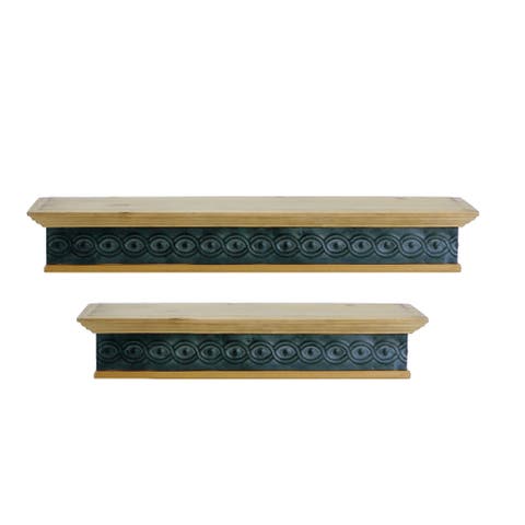 Wall Shelf with Helix Design Set of 2