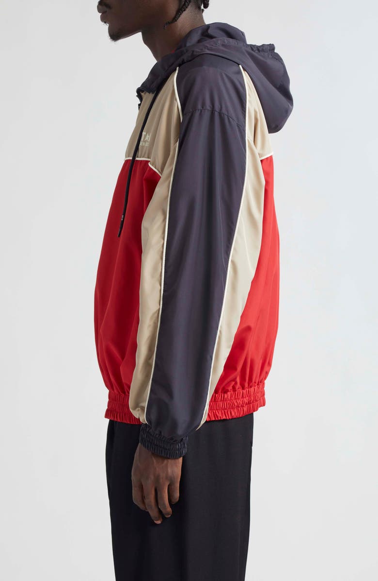 Golden Goose Star Hooded Windbreaker Jacket, Alternate, color, Savvy Red/ Dark Blue/ Khaki