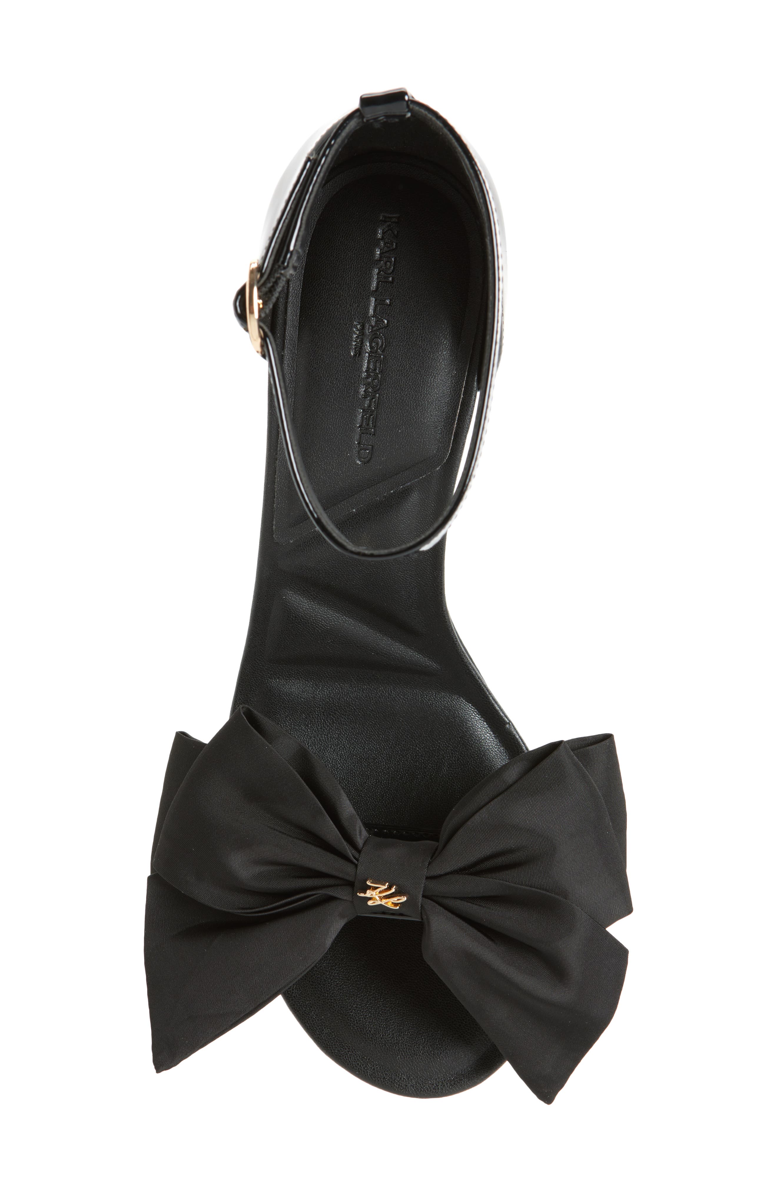 KARL LAGERFELD PARIS Kenz Rhinestone Bow Sandal (Women) | Nordstromrack