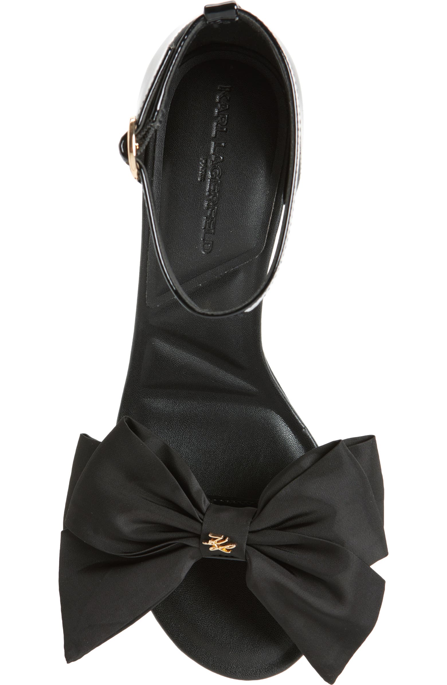 KARL LAGERFELD PARIS Kenz Rhinestone Bow Sandal (Women) | Nordstromrack