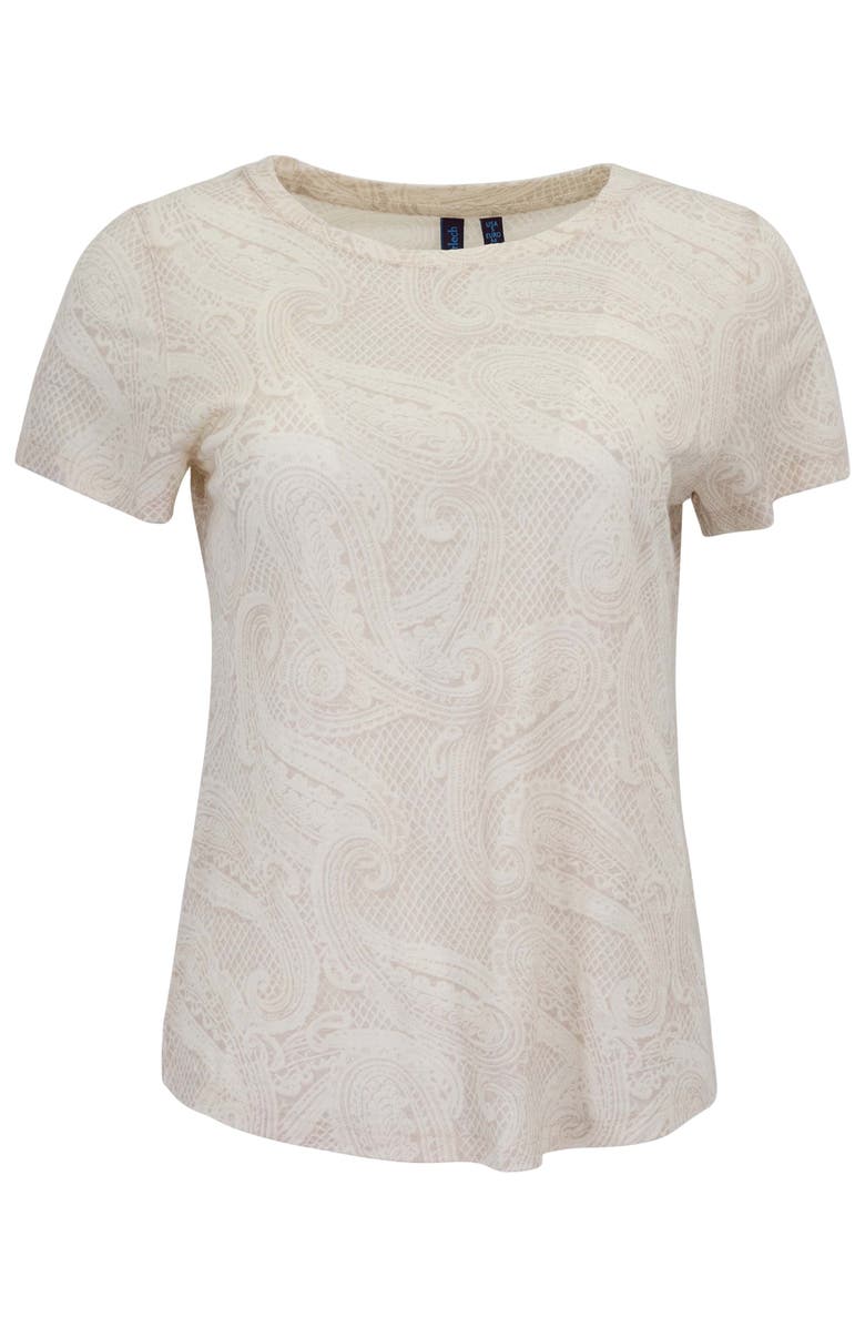 Lords of Harlech Crochet Womens Cap Sleeve Top, Alternate, color, Crochet Ivory