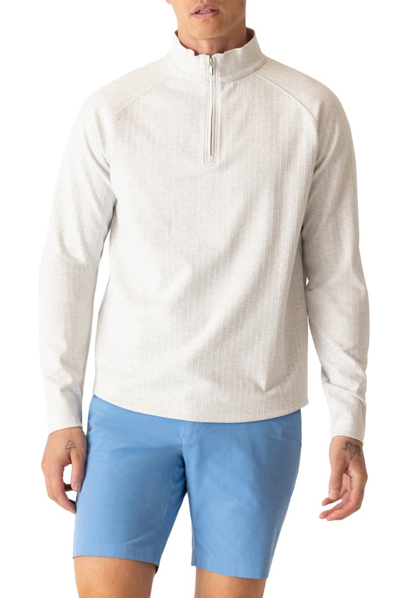 Stratluxe Jersey Quarter Zip Pullover, Main, color, SILVER HEATHER