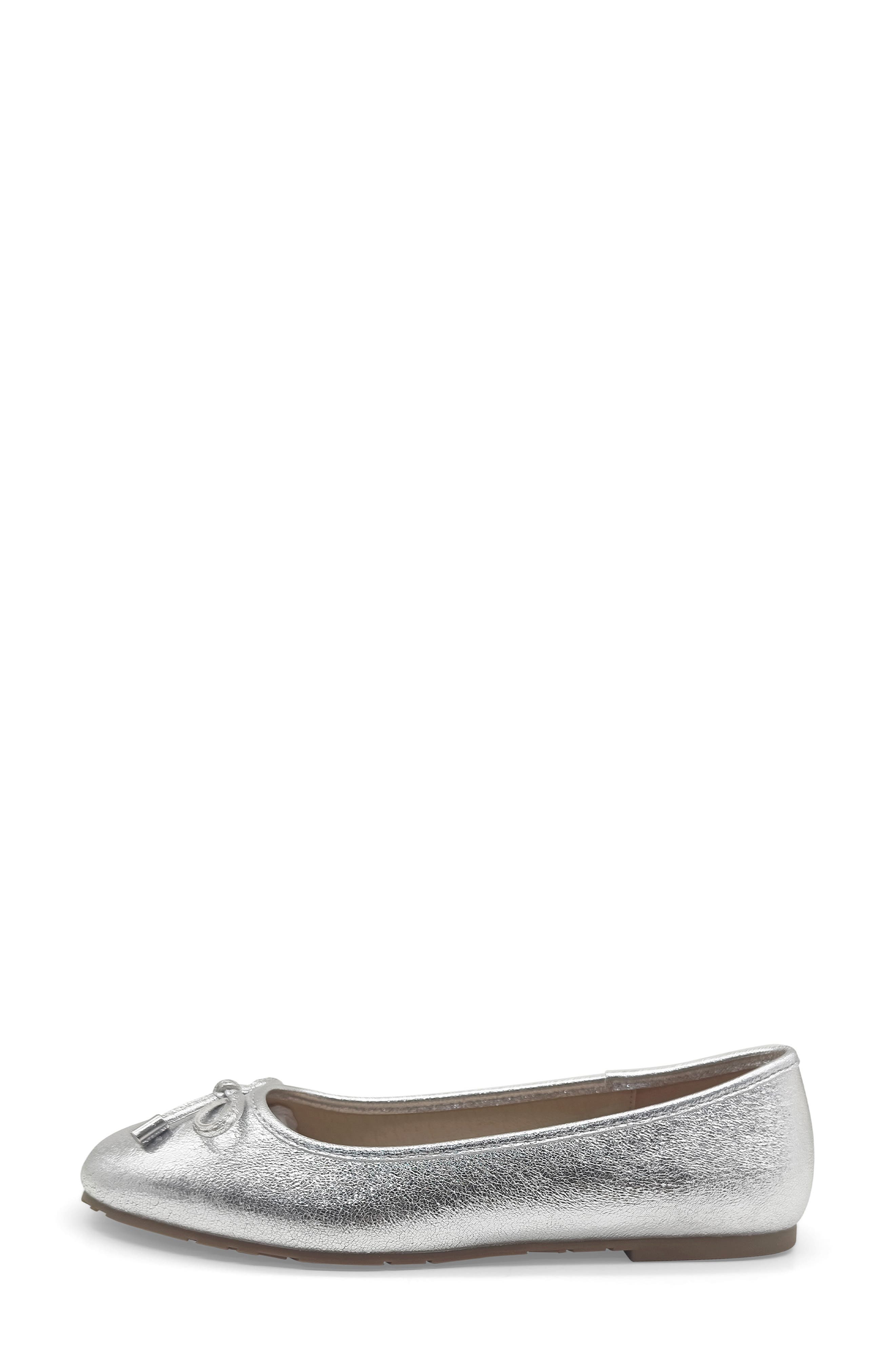 Reaction Kenneth Cole Elstree Ballet Flat, Alternate, color, Silver