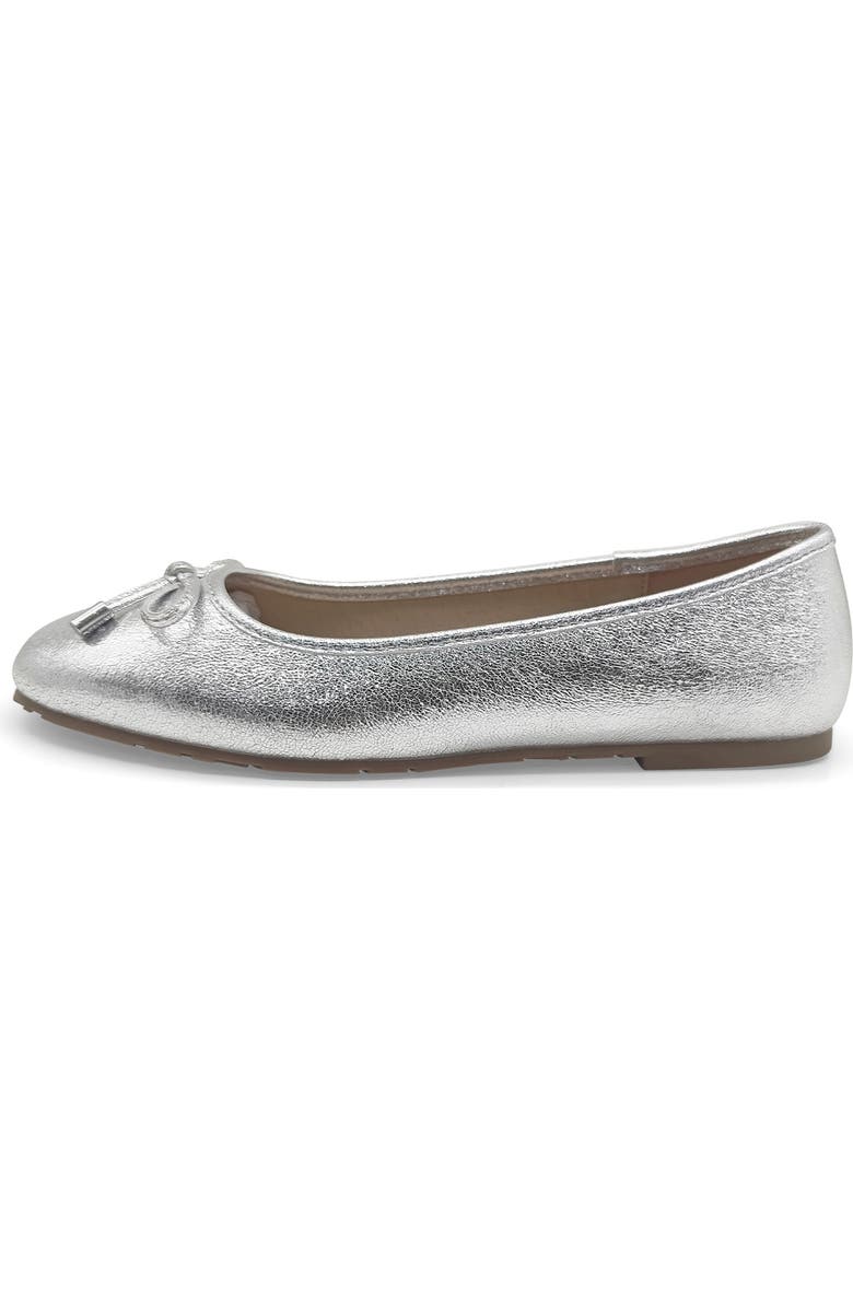 Reaction Kenneth Cole Elstree Ballet Flat, Alternate, color, Silver