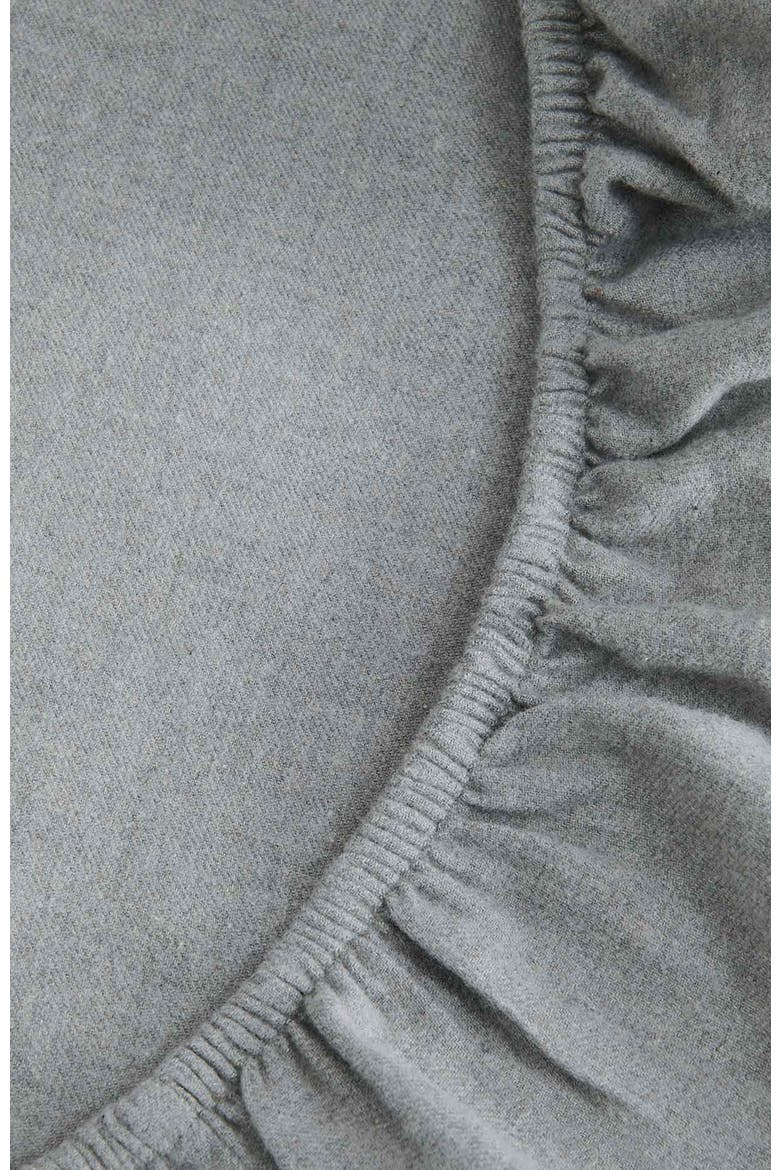 Flannel Marl Brushed Cotton Sheet Set Bundles, Alternate, color, Silver