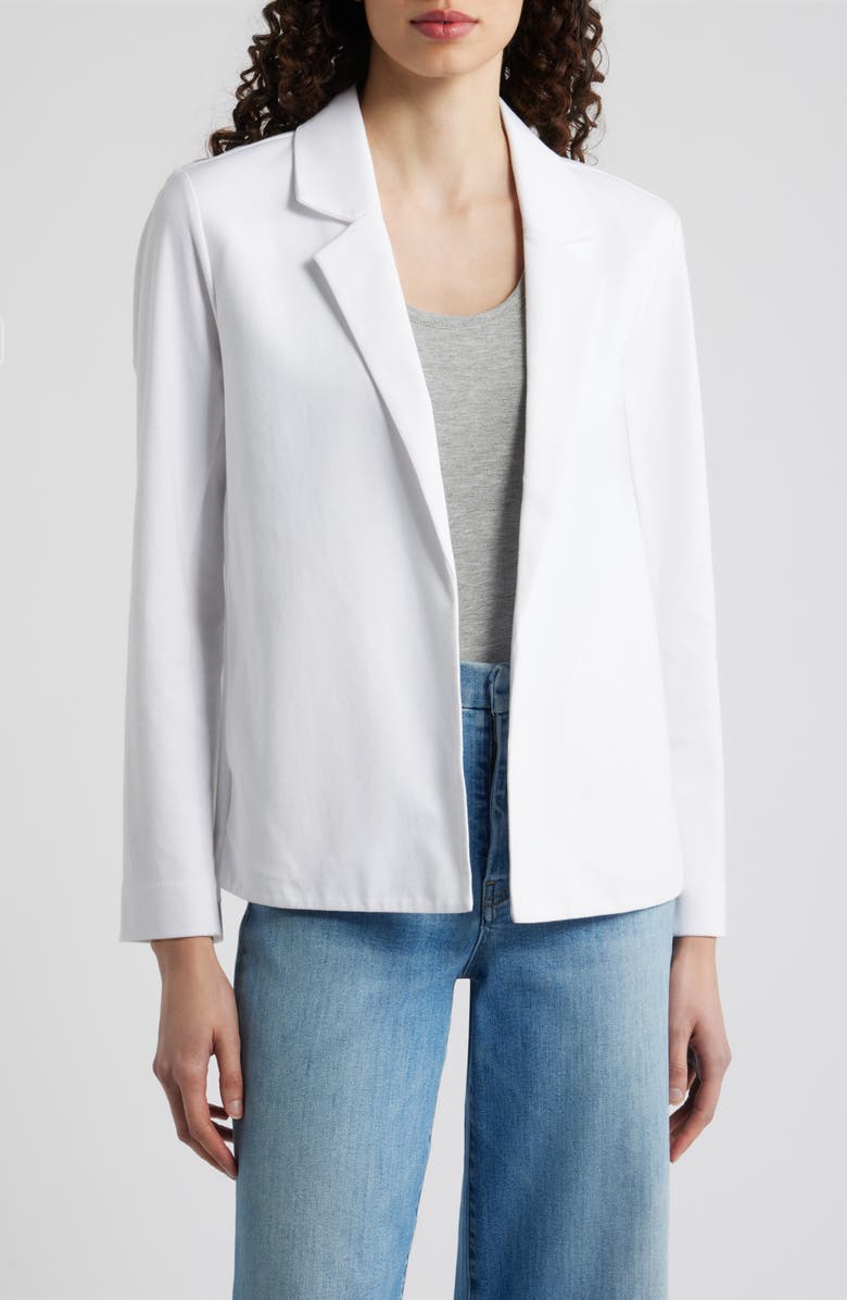 Eileen Fisher Open Front Blazer, Main, color, White