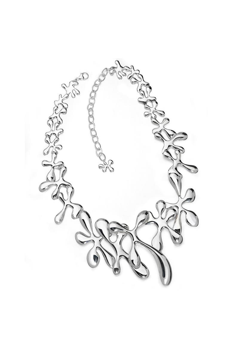 Large Splash Necklace, Main, color, Sterling Silver