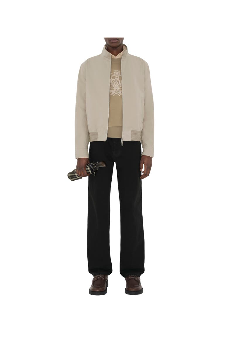 Burberry B Crest Wool Sweater, Alternate, color, Quill