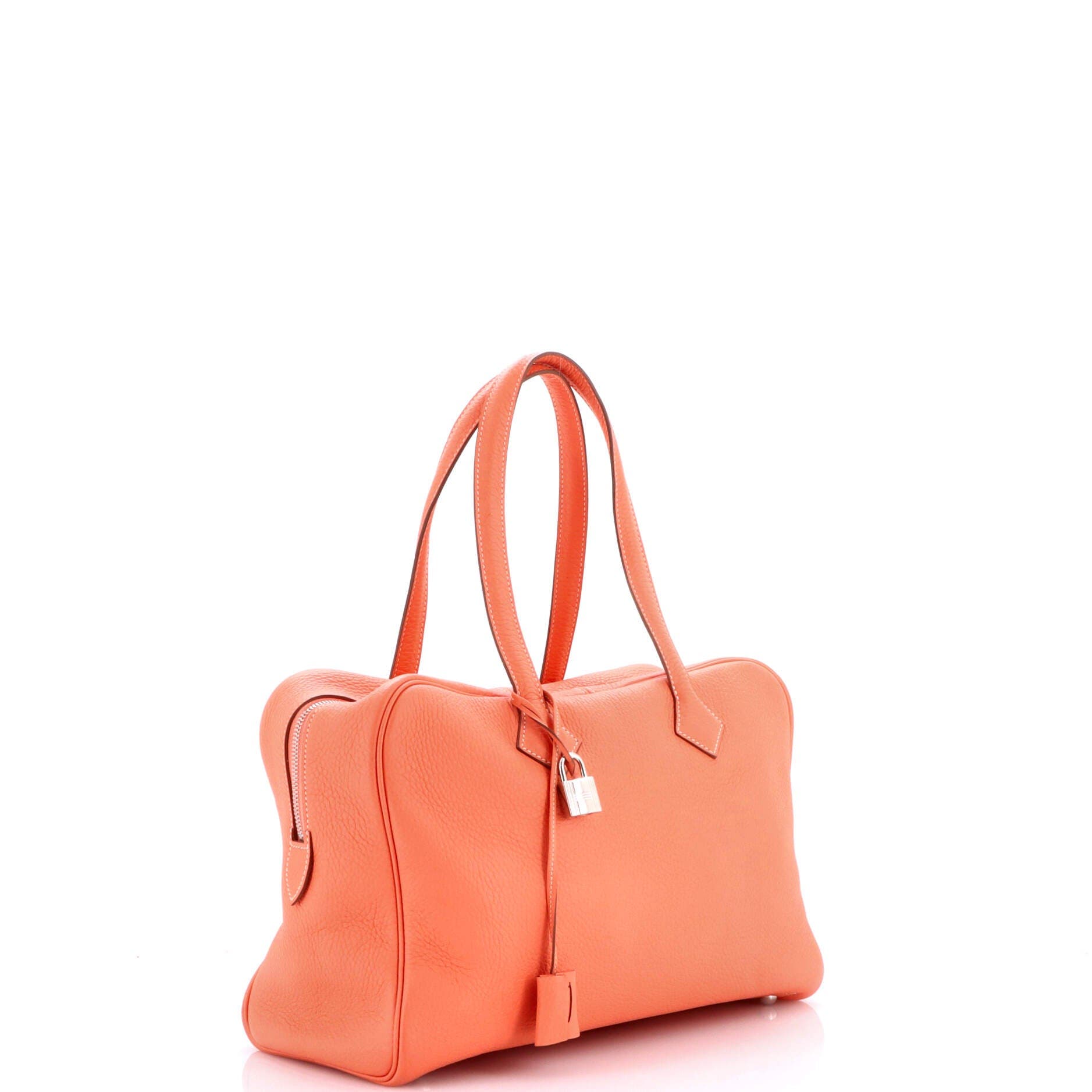 Pre-Owned Hermes Victoria II Bag Clemence 35, Alternate, color, Crevette