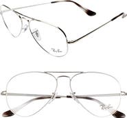 Ray-Ban 55mm Aviator Optical Glasses