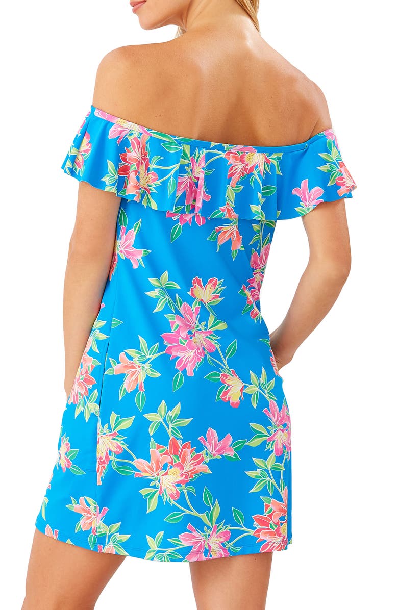 Tommy Bahama Sun Lilies Off the Shoulder Ruffle Spa Dress, Alternate, color, 