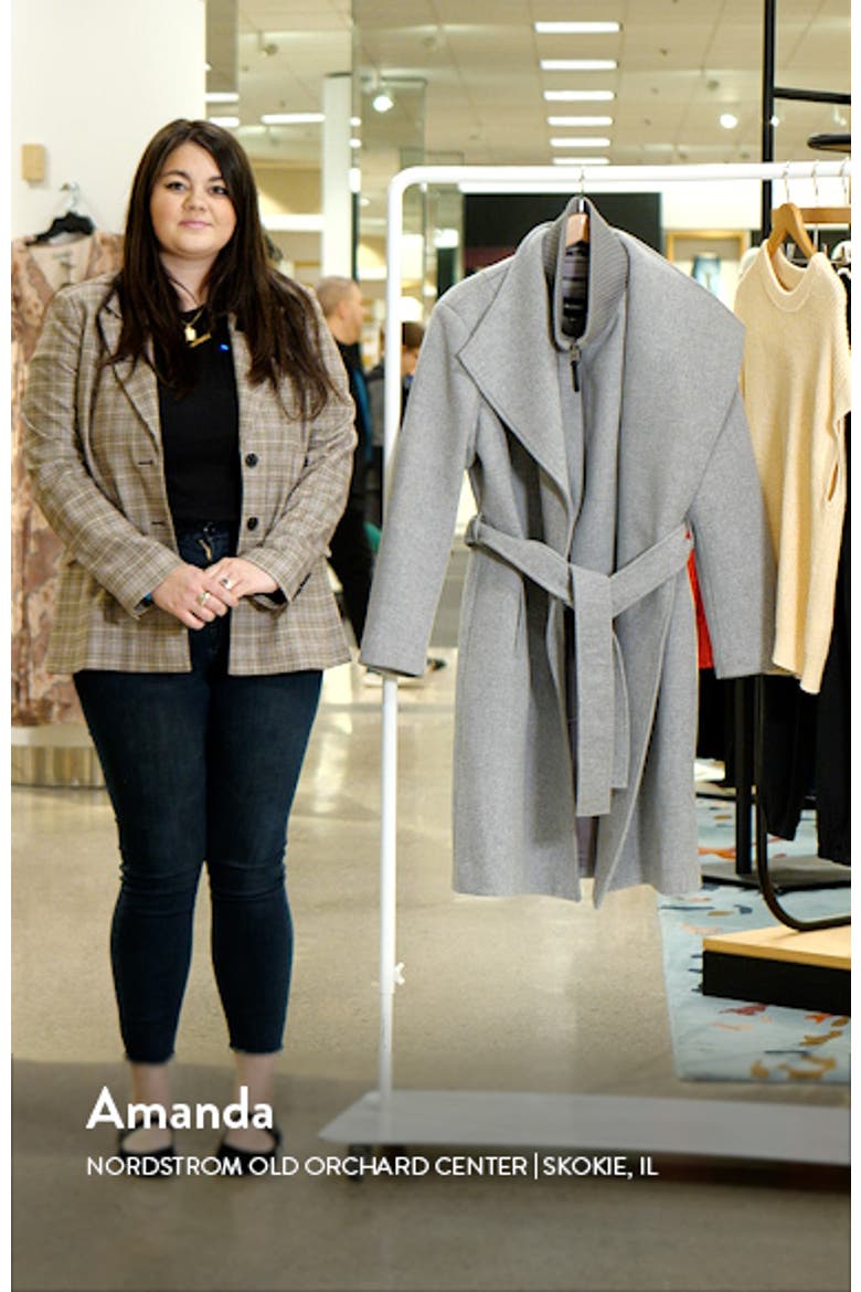 Norita Belted Double Face Wool Coat with Wool Blend Bib video