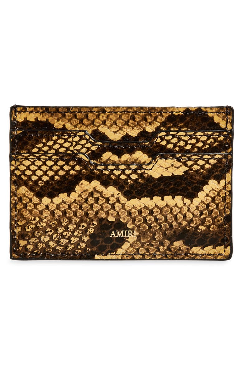 Python Embossed Card Holder, Alternate, color, BROWN