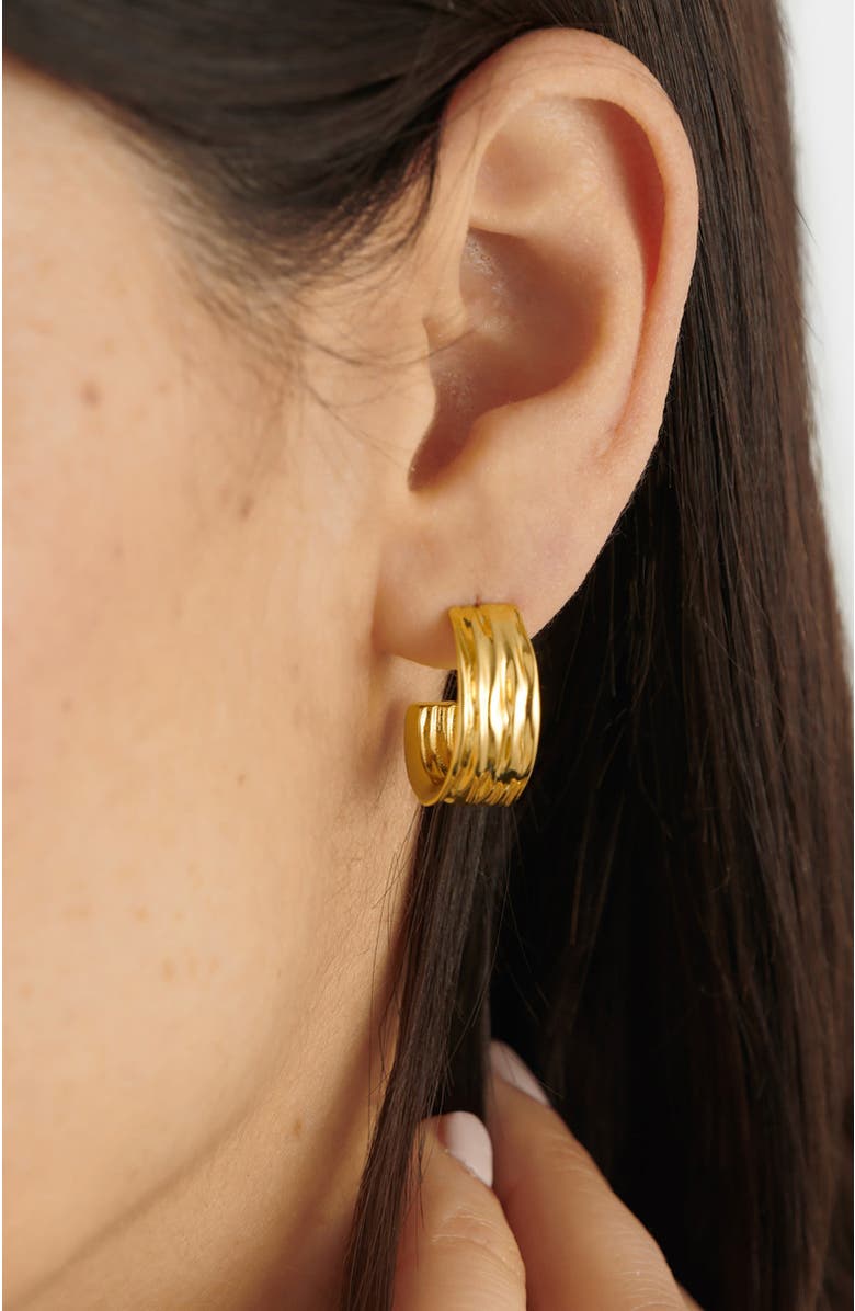 Katie Loxton Cleyo Hoop Earrings, Alternate, color, Gold