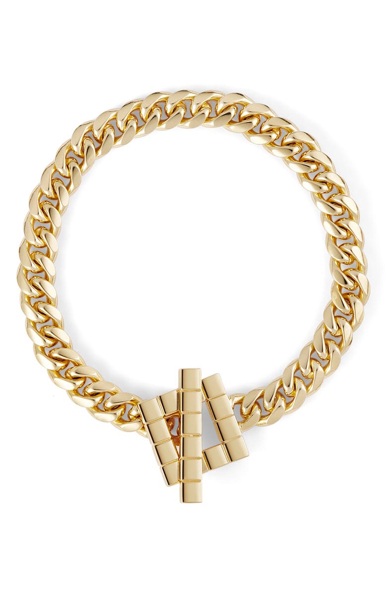 IVI Los Angeles Signore T-Bar Chain Bracelet, Alternate, color, Yellow Gold