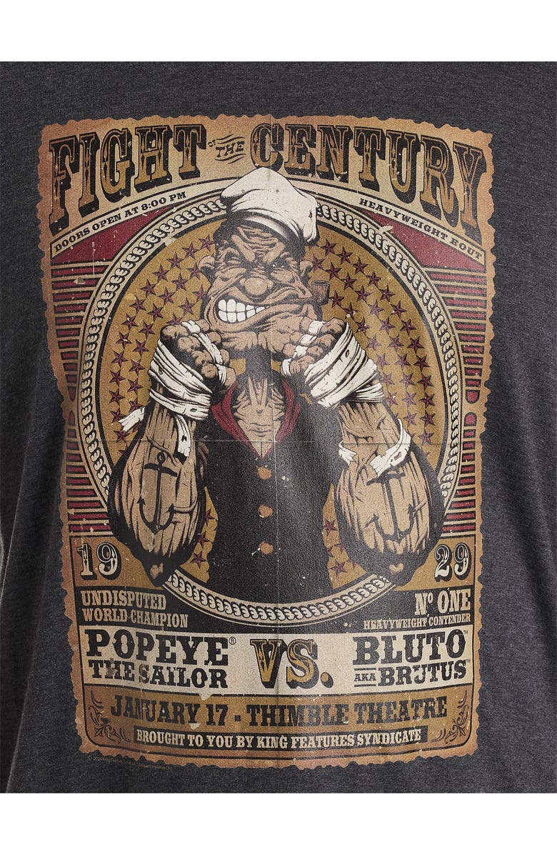 True Nation by DXL Big & Tall Popeye Fight Century Graphic Tee, Alternate, color, 