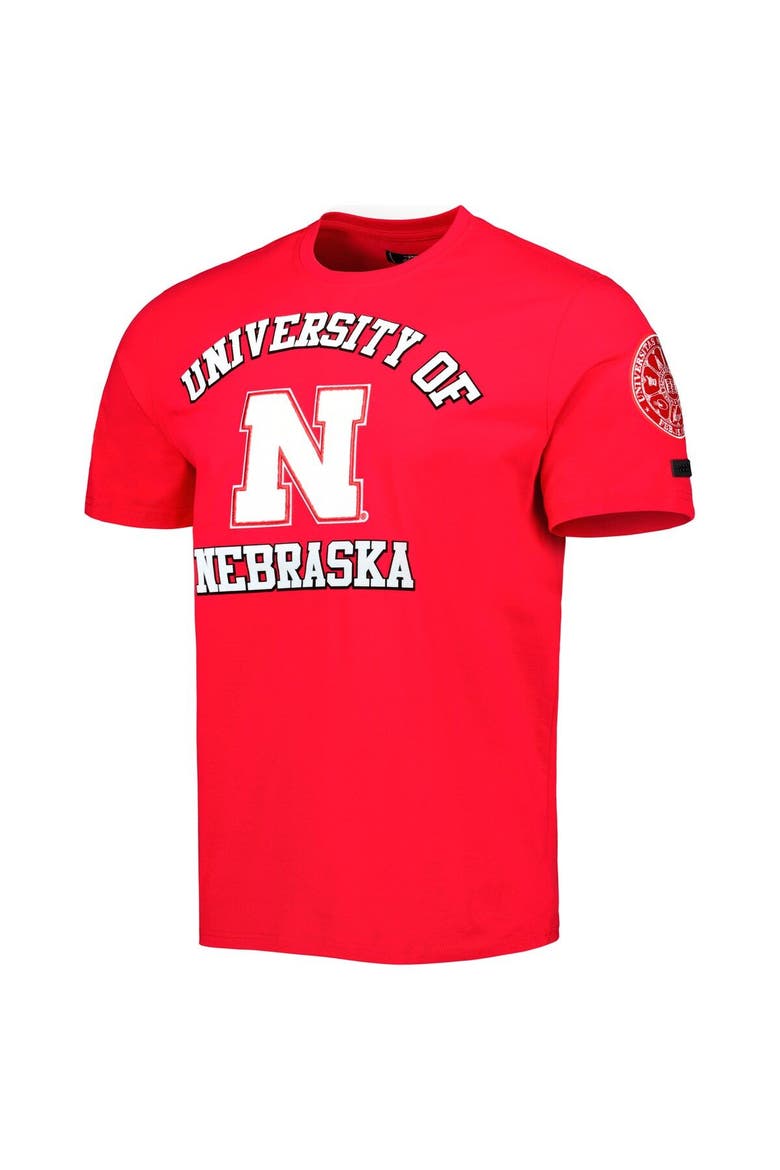 Men's Pro Standard Scarlet Nebraska Huskers Classic Stacked Logo T-Shirt, Alternate, color, Scarlet