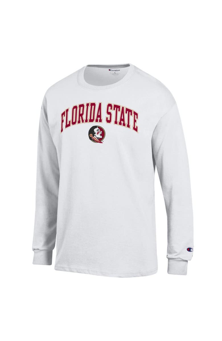Champion Men's Champion  White Florida State Seminoles Arch Over Logo Long Sleeve T-Shirt, Alternate, color, 