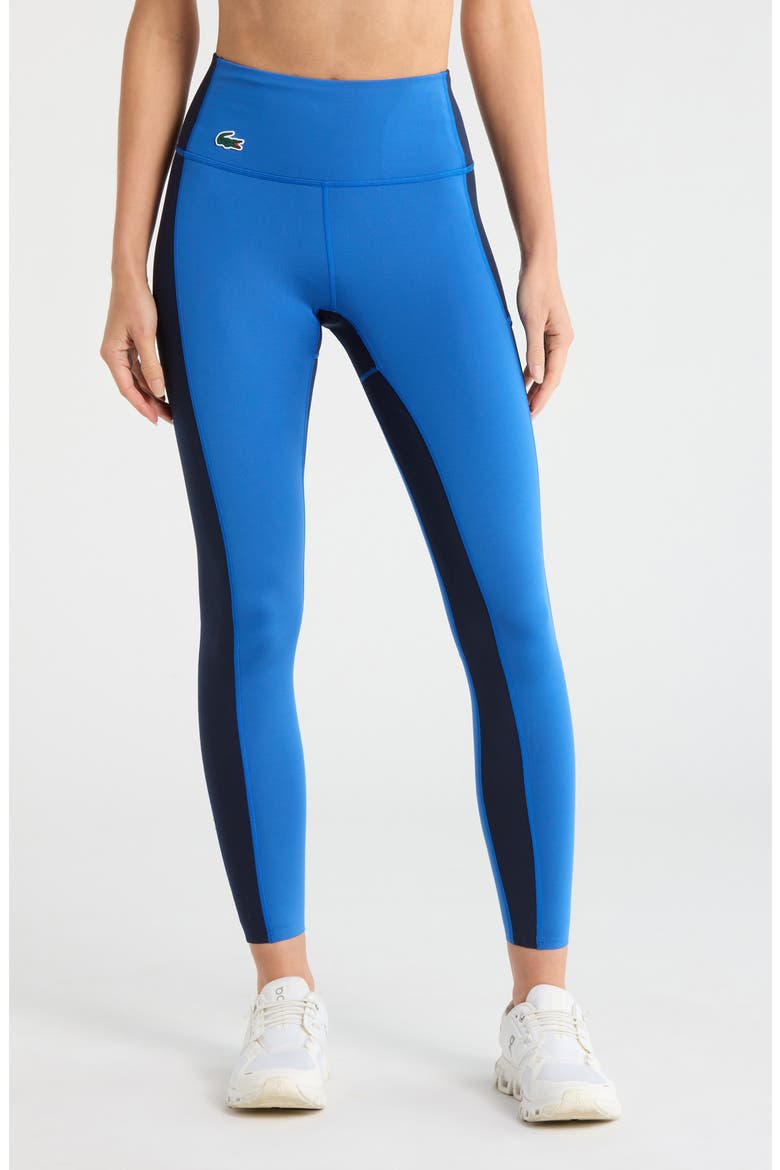 Colorblock Crop Leggings, Main, color, NAVY BLUE/ LADIGUE