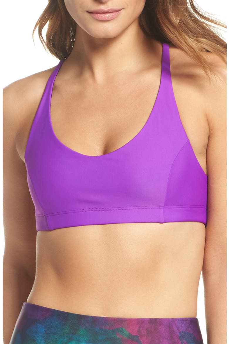 Pyramid Sports Bra, Main, color, ELECTRIC PURPLE