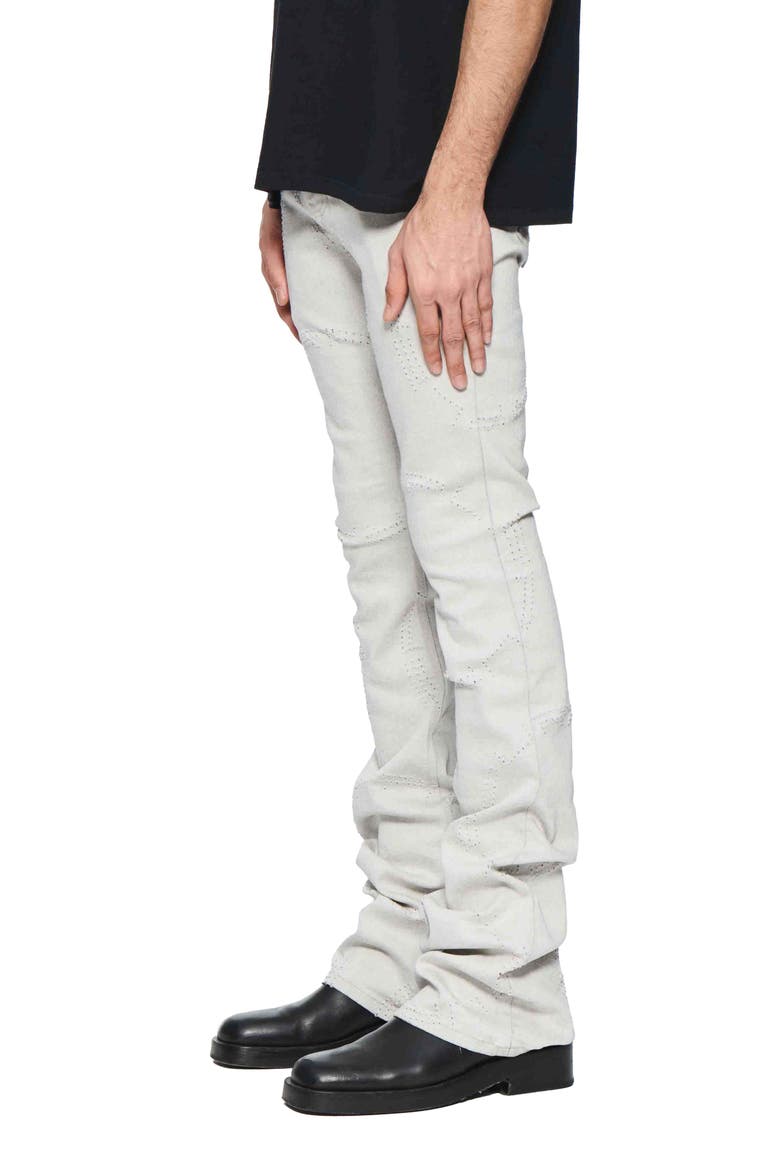 Super Stack Distressed Baggy Flare Jeans, Alternate, color, GREY