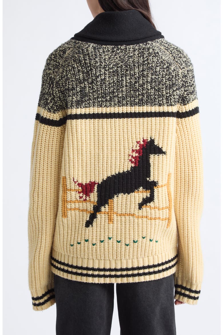 Rodeo Wool & Cashmere Cardigan, Alternate, color, BUTTER COMBO