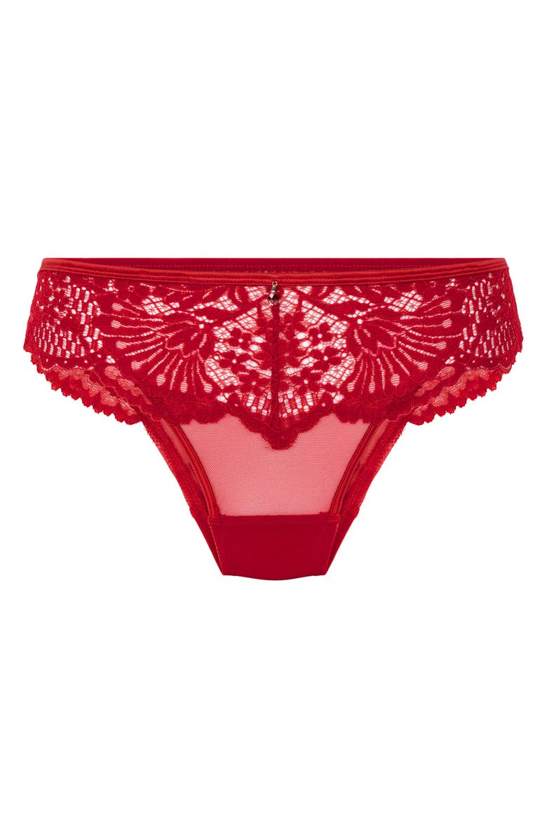Hunkemöller Whitney Brazilian Lace Panties, Main, color, Chili Pepper