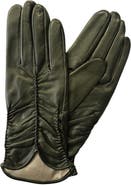 Paula Rowan Renee Ruched Leather Gloves