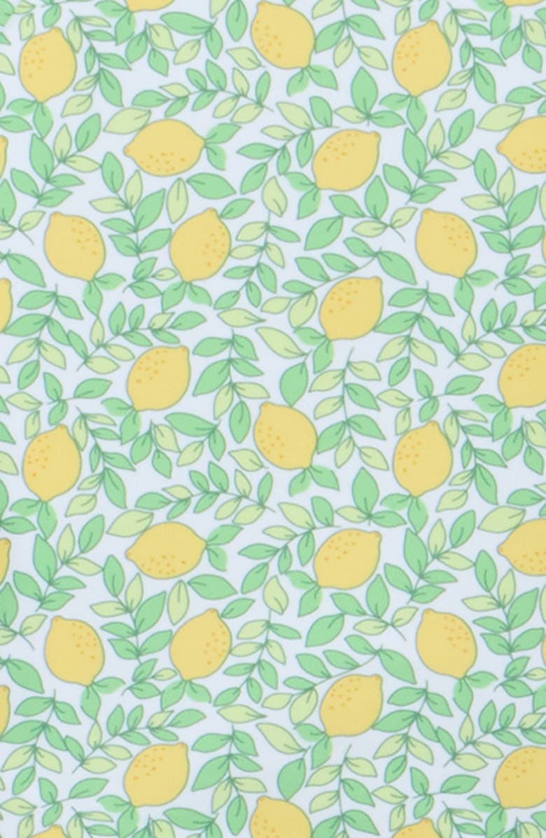 Little Me Kids' Lemon Long Sleeve UPF 50+ Two-Piece Rashguard Swimsuit, Alternate, color, Green