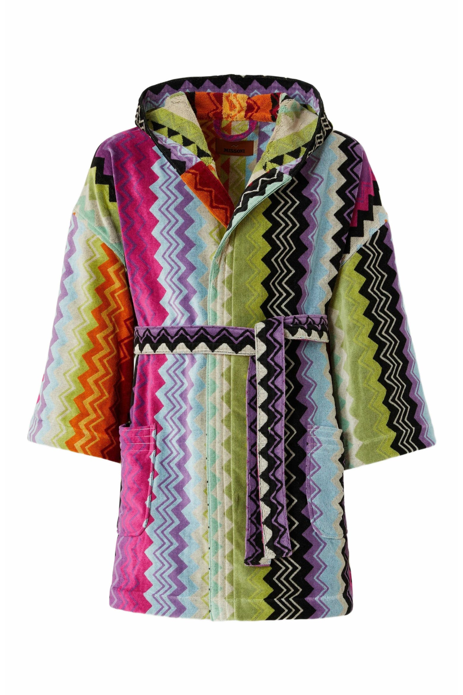 Men's Robe Pattern Free Missoni Home Giacomo Bathrobe In Cotton Terry With Zigzag Pattern ...