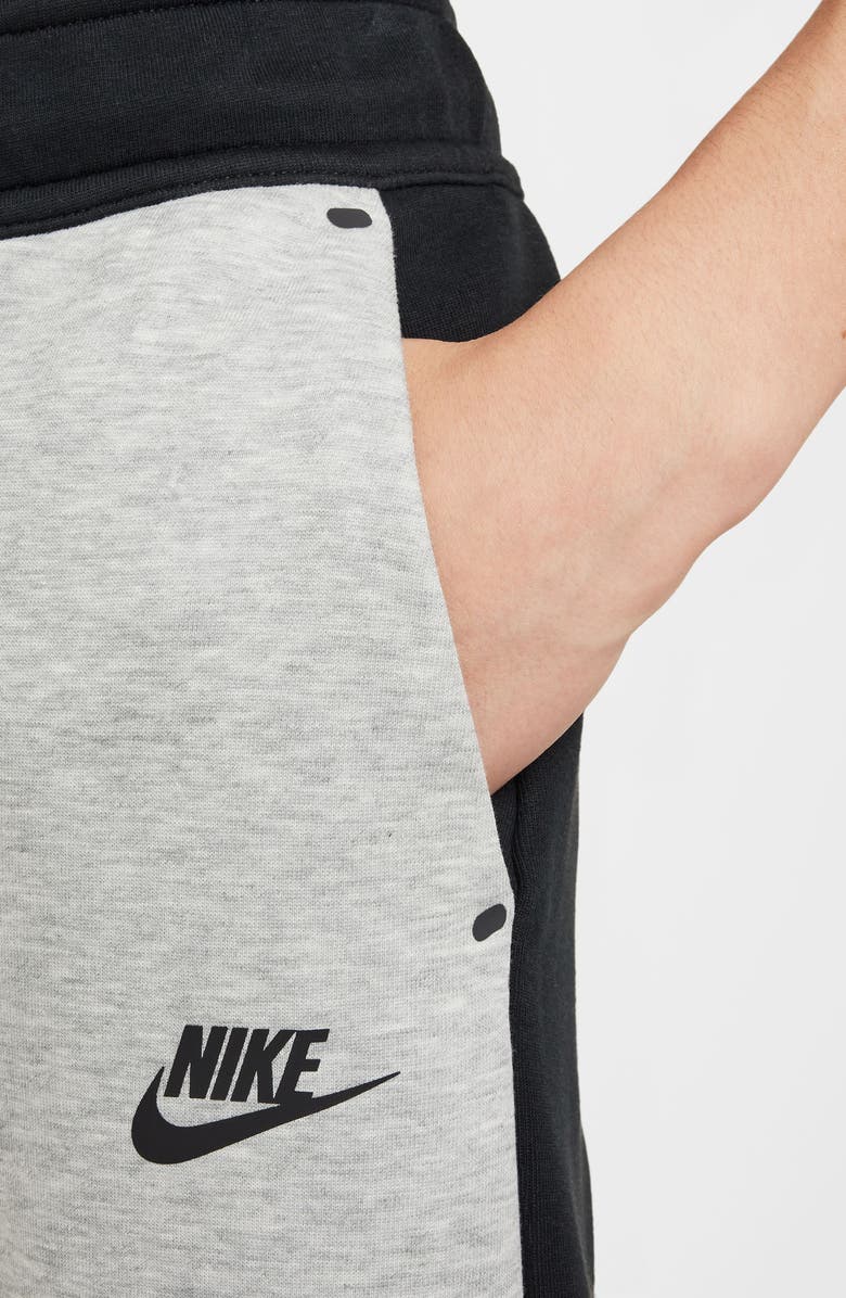 Nike Kids' Sportswear Tech Fleece Joggers, Alternate, color, Black/ Grey Heather/ Black