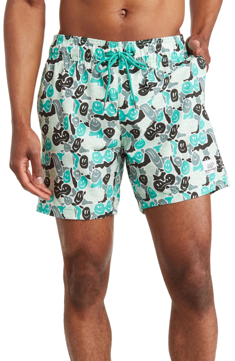 BEACH BROS Melting Smiles Swim Shorts, Main, color,