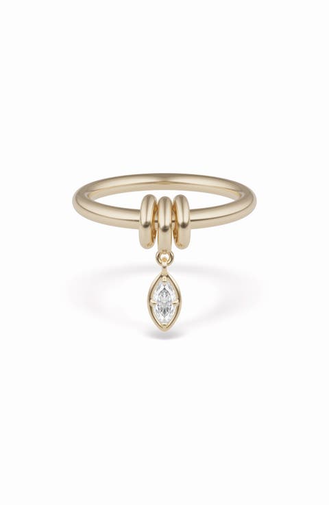 Pia 18k Gold Marquise Diamond Ring