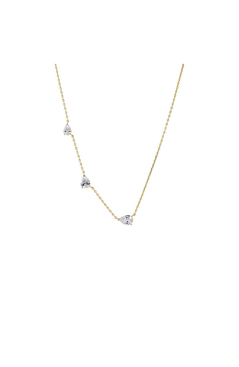 BY ADINA EDEN CZ Multi Pear Embedded Necklace, Main, color, Gold