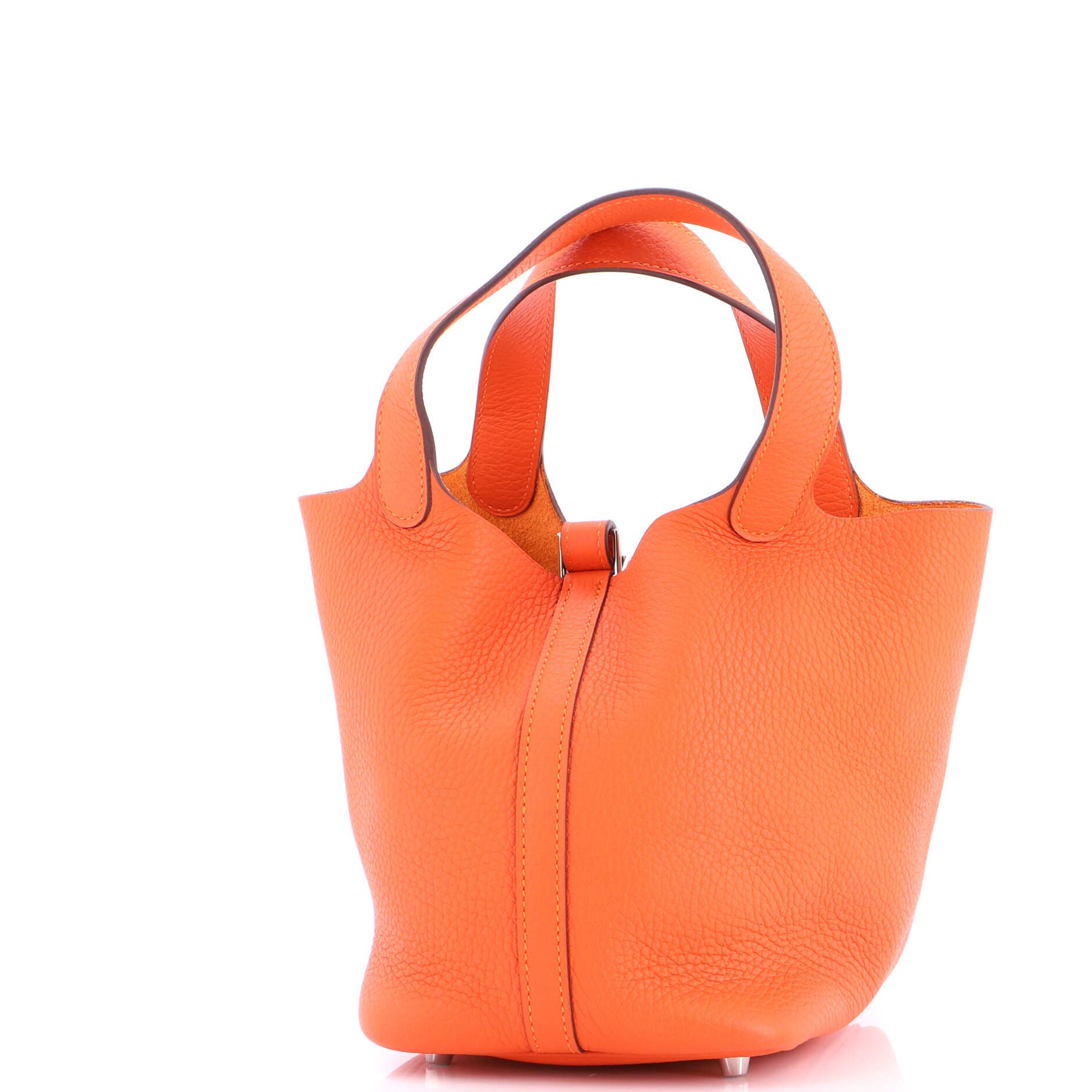 Pre-Owned Hermes Picotin Lock Bag Clemence PM, Alternate, color, Feu