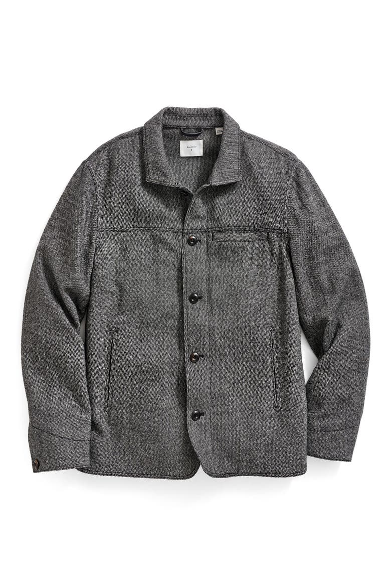 Madison Wool Herringbone Shirt Jacket, Alternate, color, CHARCOAL