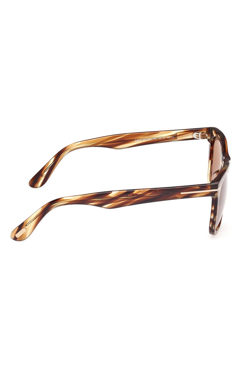 TOM FORD 52mm Square Sunglasses, Alternate, color, Colored Havana / Brown