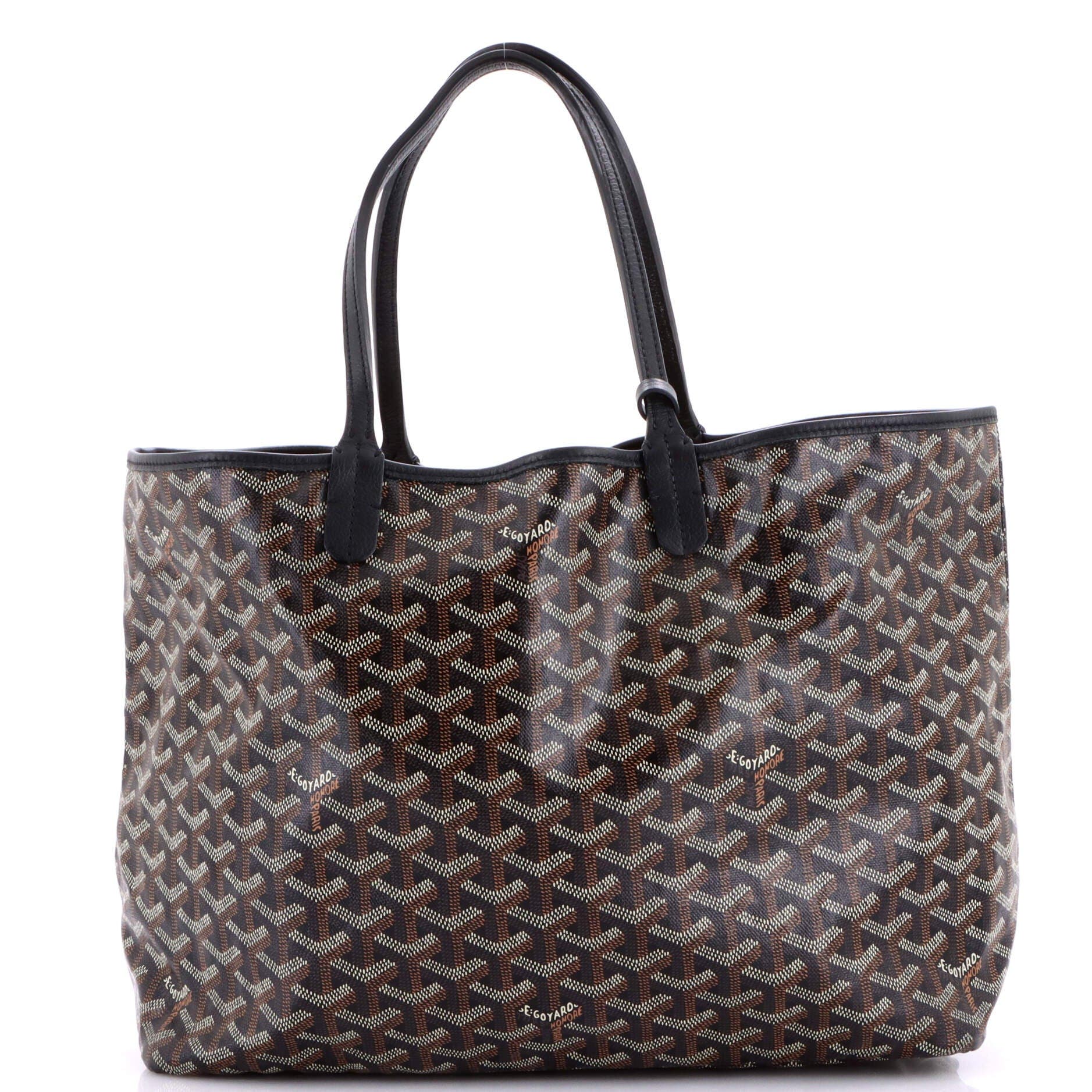 Pre-Owned Goyard Saint Louis Tote Coated Canvas PM, Main, color, Black
