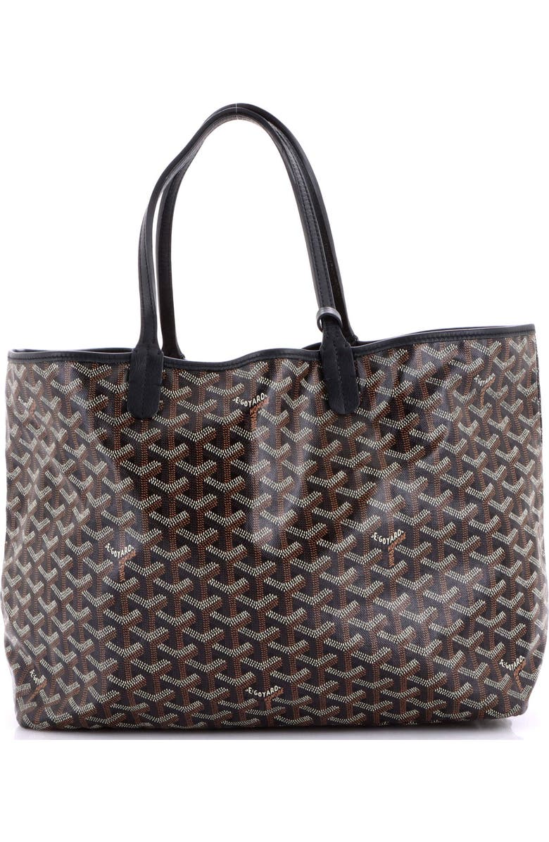 Pre-Owned Goyard Saint Louis Tote Coated Canvas PM, Main, color, Black