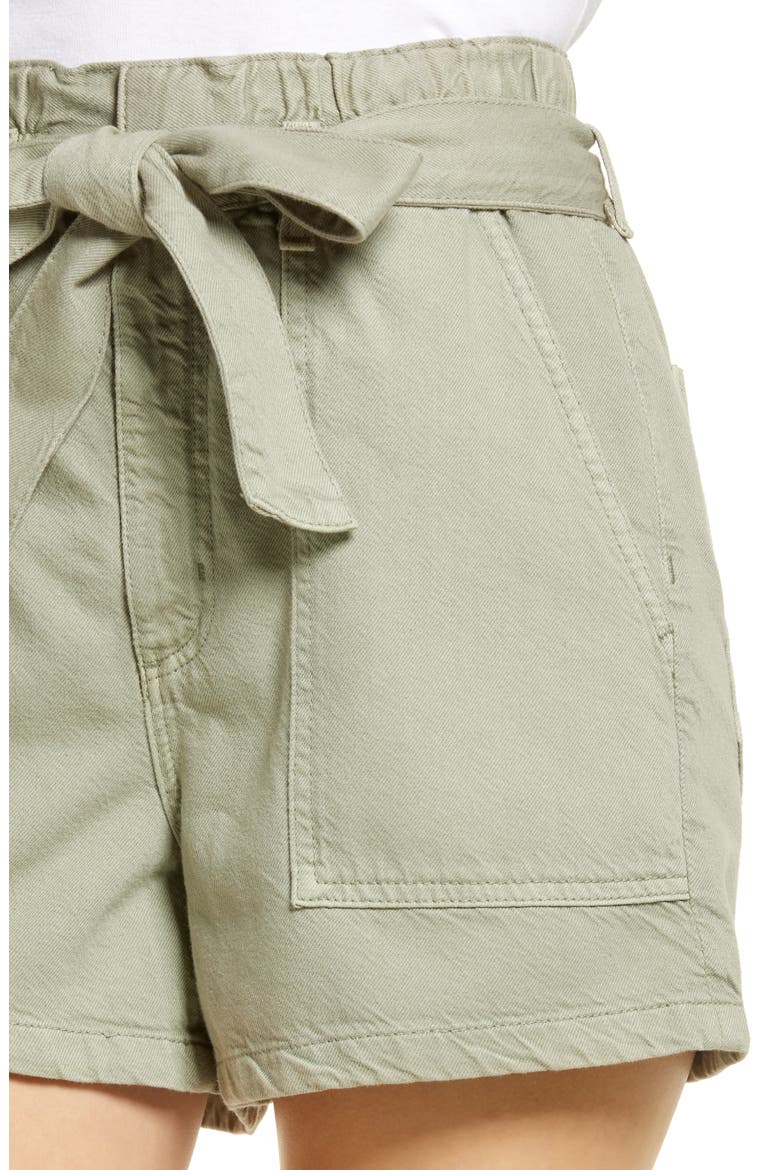 Kai Paperbag Waist Shorts, Alternate, color, SULFUR NATURAL