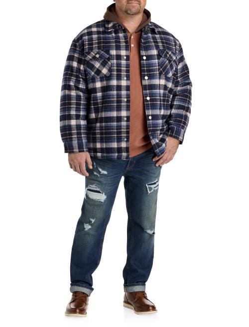 True Nation By Dxl Big & Tall Lined Flannel Shirt Jacket