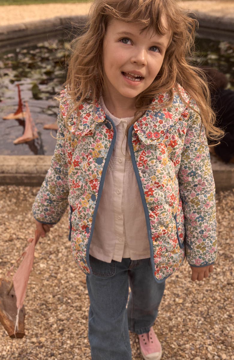 Mini Boden Kids' Quilted Collared Coat, Alternate, color,