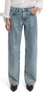 rag & bone Cam Jewel High Waist Full Length Straight Leg Jeans